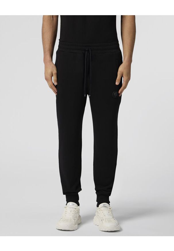 Plein Sport Spodnie dresowe SAFC MJT2788 STE003N Czarny Regular Fit. Kolor: czarny. Materiał: bawełna