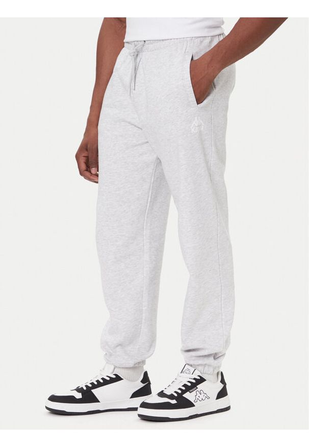 Kappa Spodnie dresowe Authentic 321N5FW Szary Regular Fit. Kolor: szary. Materiał: bawełna