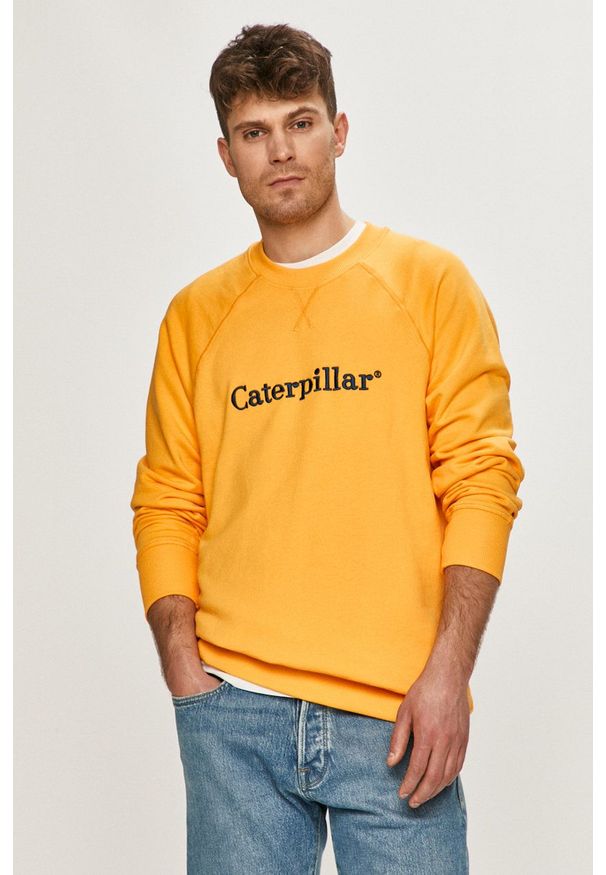 CATerpillar - Caterpillar - Bluza. Okazja: na co dzień. Kolor: żółty. Wzór: nadruk. Styl: casual