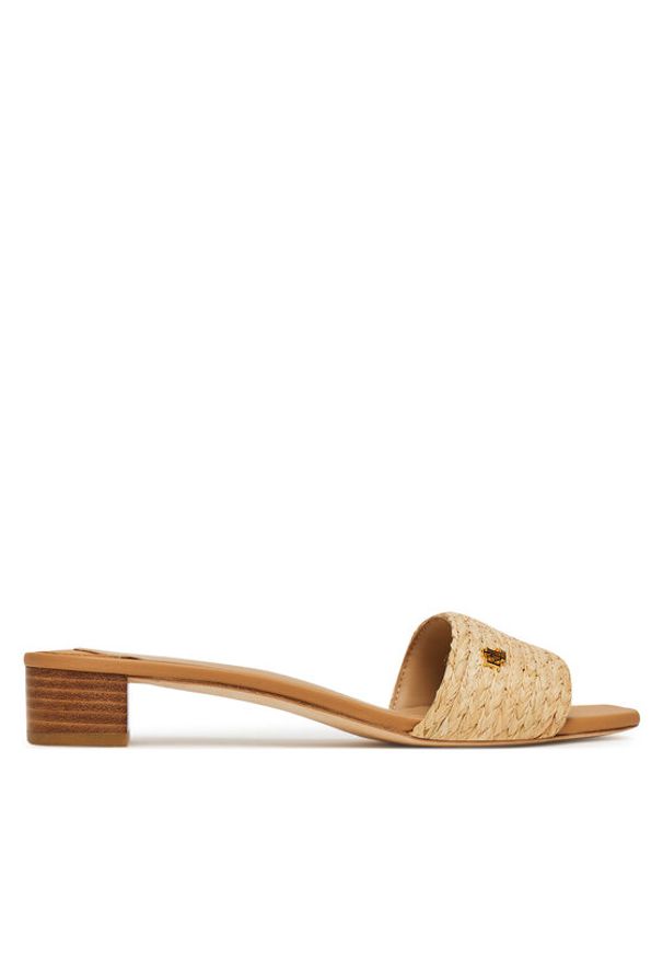 Lauren Ralph Lauren - LAUREN RALPH LAUREN Klapki Fay Braided 802966850001 Beżowy. Kolor: beżowy