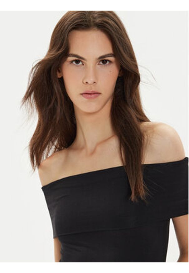 JJXX Bluzka Saga 12273790 Czarny Slim Fit. Kolor: czarny. Materiał: syntetyk