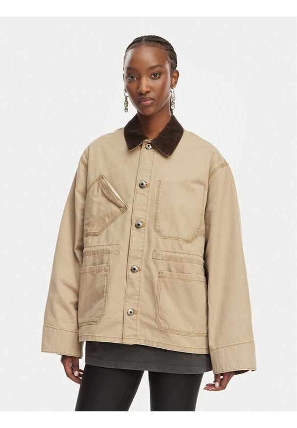 G-Star RAW - G-Star Raw Kurtka przejściowa Boyfriend Barn D28436-E347 Beżowy Relaxed Fit. Kolor: beżowy. Materiał: bawełna