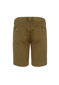 Ochnik - Khaki szorty męskie. Kolor: zielony. Materiał: bawełna #3