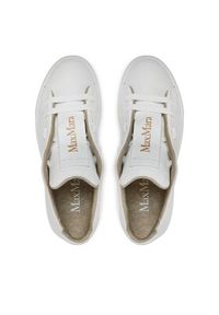 Max Mara Sneakersy Maxiv 23476603336 Biały. Kolor: biały. Materiał: skóra #5