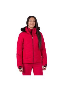 Kurtka narciarska damska Rossignol Staci Pearly Jkt. Kolor: czerwony. Sezon: zima. Sport: narciarstwo