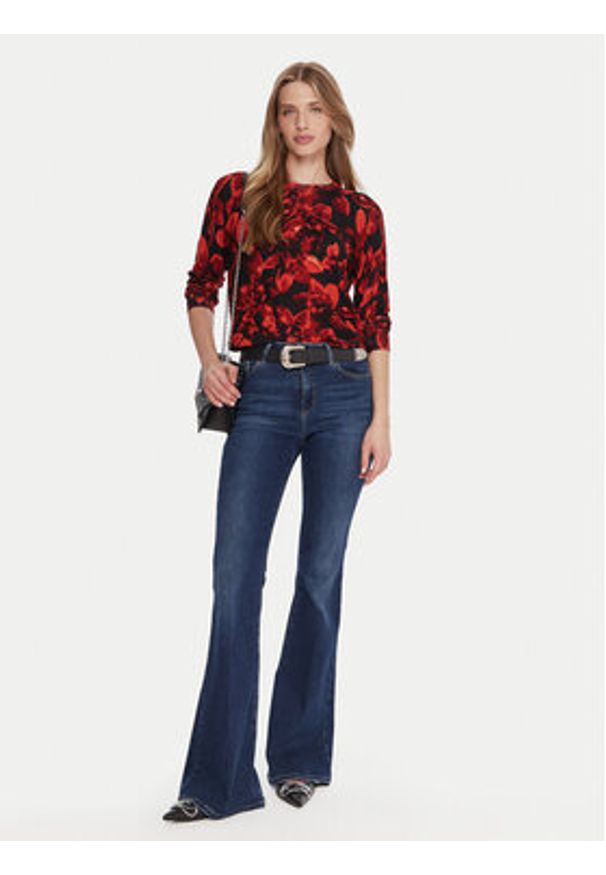 Desigual Sweter Lund 25WWJF16 Czerwony Regular Fit. Kolor: czerwony. Materiał: wiskoza