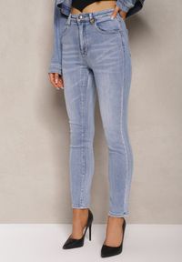Renee - Jasnoniebieskie Jeansy High Waist o Dopasowanym Fasonie Skinny Langrea. Stan: podwyższony. Kolor: niebieski. Styl: klasyczny, elegancki #5