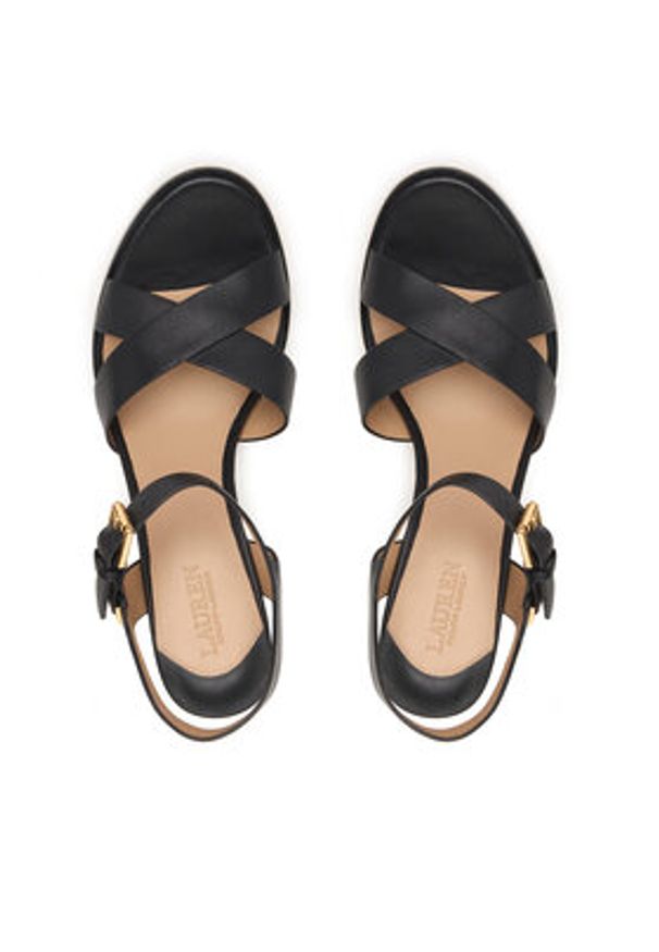Lauren Ralph Lauren - LAUREN RALPH LAUREN Sandały Emeryn 802P04435001 Czarny. Kolor: czarny. Materiał: skóra