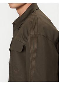 Adidas - adidas Koszula Premium Essentials Workwear JD3343 Khaki Loose Fit. Kolor: brązowy. Materiał: bawełna #5