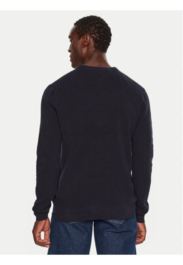 TOMMY HILFIGER - Tommy Hilfiger Sweter MW0MW36347 Granatowy Regular Fit. Kolor: niebieski. Materiał: bawełna