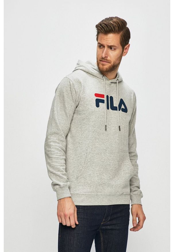 Fila - Bluza. Okazja: na co dzień. Kolor: szary. Wzór: nadruk. Styl: casual