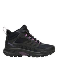 Buty trekkingowe damskie Merrell Moab Speed Strike 2 Mid. Wysokość cholewki: za kostkę. Zapięcie: sznurówki. Kolor: wielokolorowy. Materiał: syntetyk, materiał. Szerokość cholewki: normalna