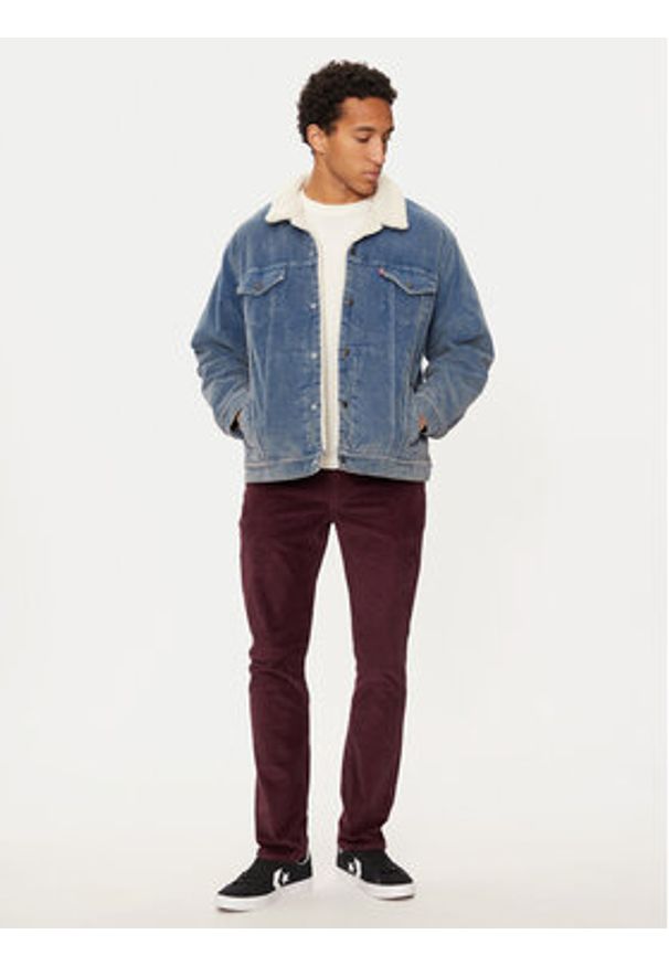 Levi's® Spodnie materiałowe 511™ 04511-6002 Bordowy Slim Fit. Kolor: czerwony. Materiał: sztruks