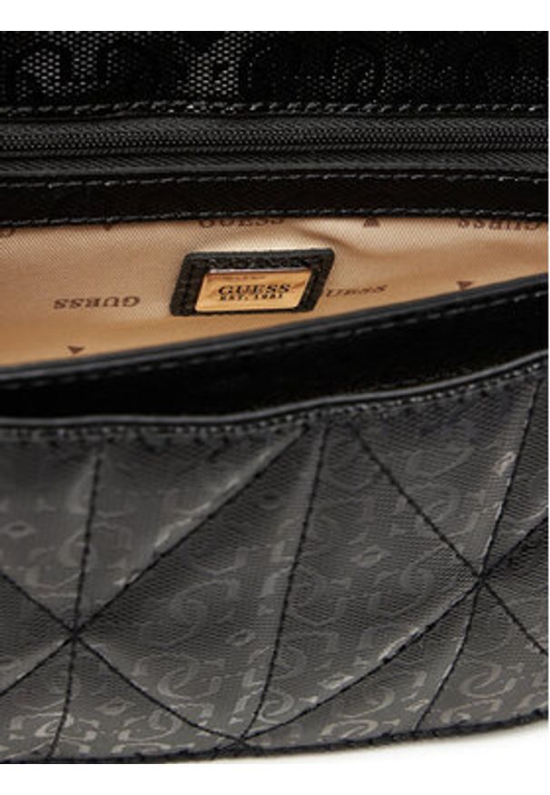 Guess Torebka Aldina HWGG96 63200 Czarny. Kolor: czarny. Materiał: skórzane