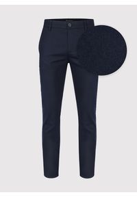 Pako Lorente - PAKO LORENTE – Granatowe spodnie męskie. Okazja: na co dzień. Kolor: niebieski. Materiał: bawełna, elastan. Wzór: gładki. Styl: klasyczny, casual #1