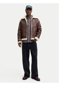 Jack & Jones - Jack&Jones Kurtka z imitacji skóry Liverpool 12282948 Brązowy Regular Fit. Kolor: brązowy. Materiał: skóra #6