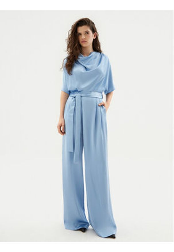 Hugo - HUGO Kombinezon Kasmina-1 50529962 Błękitny Regular Fit. Kolor: niebieski. Materiał: syntetyk