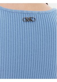MICHAEL Michael Kors Sukienka dzianinowa MS5830I33D Niebieski Slim Fit. Kolor: niebieski. Materiał: wiskoza