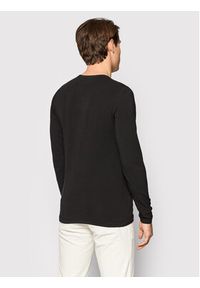 TOMMY HILFIGER - Tommy Hilfiger Longsleeve Stretch Tee MW0MW10804 Czarny Slim Fit. Kolor: czarny. Materiał: bawełna. Długość rękawa: długi rękaw #3