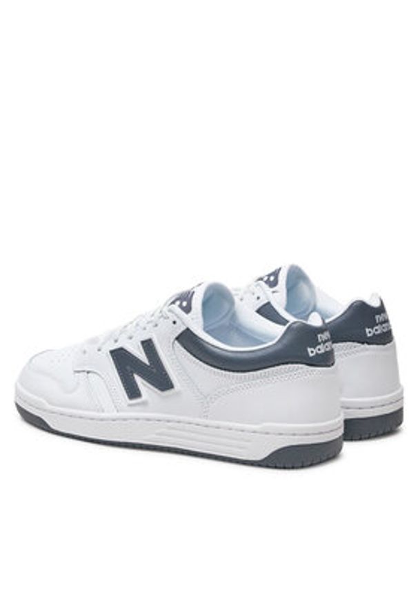 New Balance Sneakersy BB480LWE Biały. Kolor: biały. Materiał: skóra