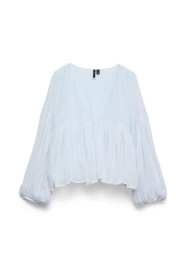 Vero Moda Bluzka Katie 10346404 Błękitny Regular Fit. Kolor: niebieski. Materiał: syntetyk