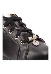 DAMISS - Czarne Sneakersy Damiss Wygodne Skórzane Buty. Okazja: na co dzień. Kolor: czarny. Materiał: skóra. Szerokość cholewki: normalna #7