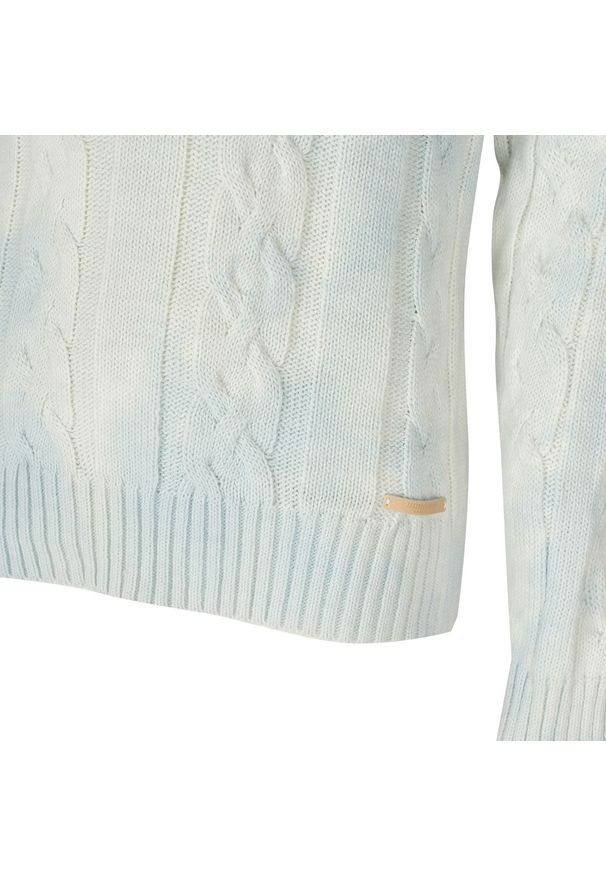 Takeshy Kurosawa Sweter | 83063 | Maglia Treccia Sfumata | Mężczyzna | Biały, Szary. Okazja: na co dzień. Kolor: szary, biały, wielokolorowy. Materiał: bawełna, poliamid, wełna. Wzór: aplikacja, ze splotem. Styl: casual