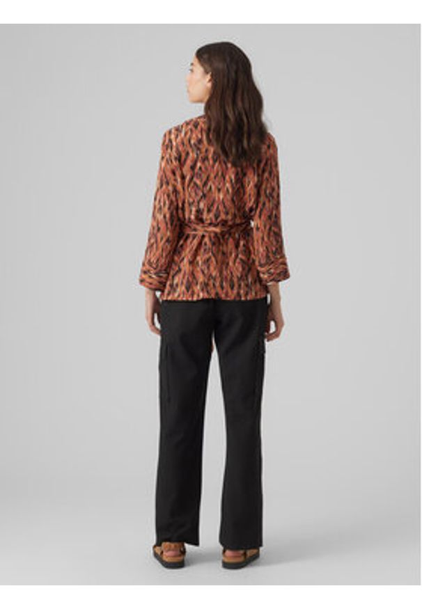 Vero Moda Bluzka Easy 10297344 Brązowy Relaxed Fit. Kolor: brązowy. Materiał: wiskoza
