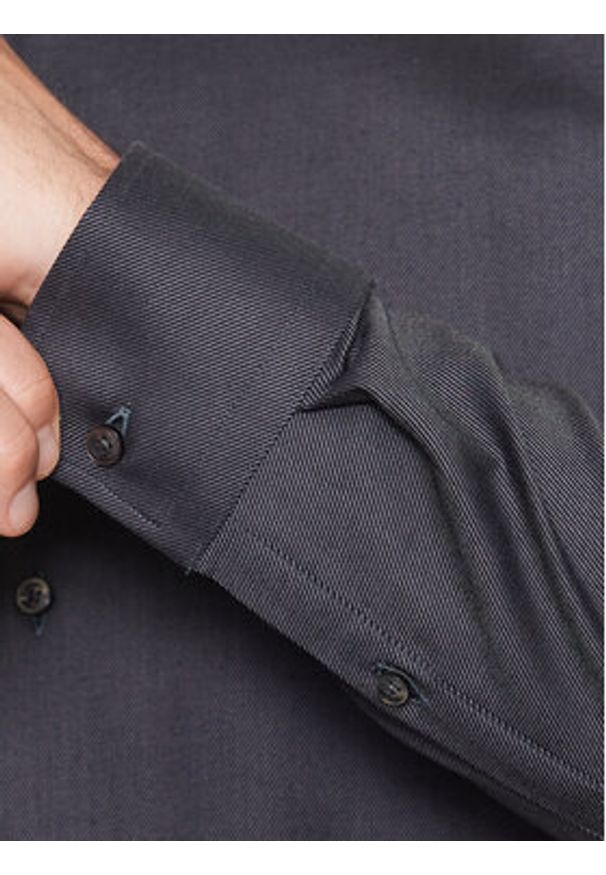 BOSS - Boss Koszula 50470583 Szary Slim Fit. Kolor: szary. Materiał: bawełna