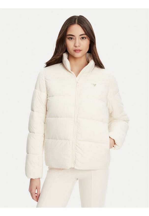 Guess Kurtka zimowa V4YL03 WFUD0 Écru Regular Fit. Materiał: syntetyk. Sezon: zima