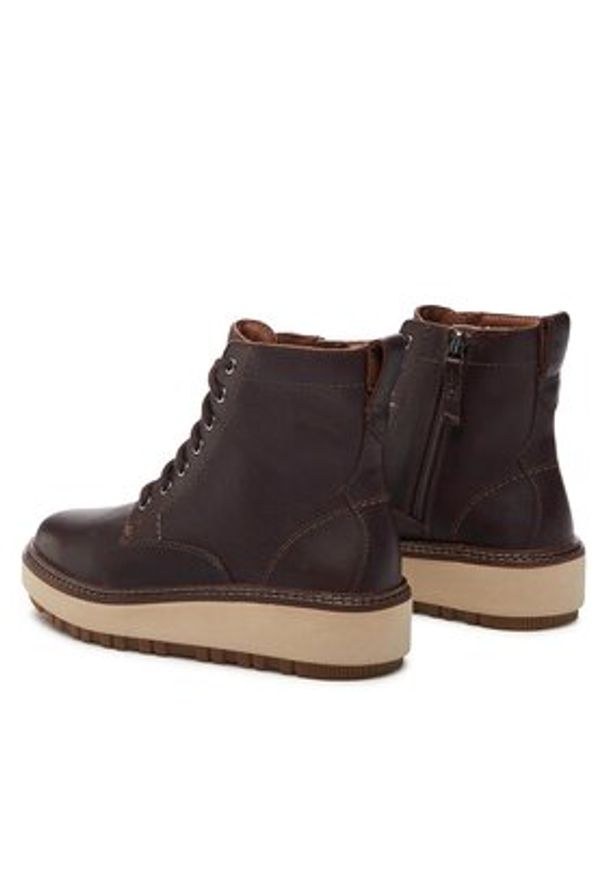 Clarks Botki Orianna W Lace 261747994 Brązowy. Kolor: brązowy. Materiał: skóra