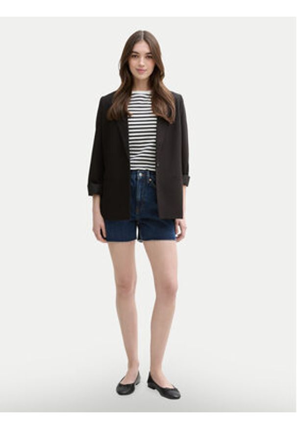 Tom Tailor Denim Szorty jeansowe 1045651 Granatowy Regular Fit. Kolor: niebieski. Materiał: bawełna