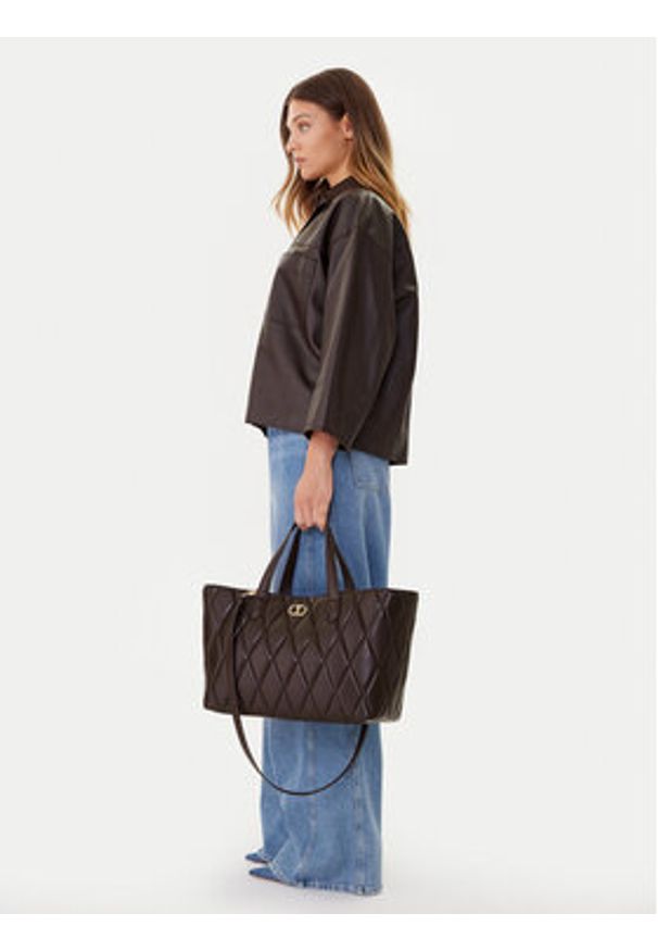 TwinSet - TWINSET Torebka 252TB7050 Brązowy. Kolor: brązowy. Materiał: skórzane