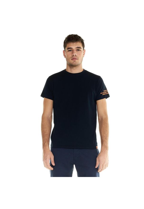 LEONE 1947 APPAREL - Męska koszulka Leone z krótkim rękawem Shades. Kolor: niebieski. Materiał: tkanina. Długość rękawa: krótki rękaw. Długość: krótkie. Sport: fitness
