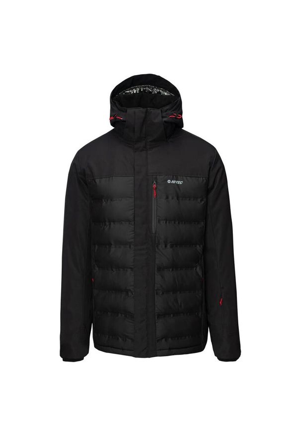 Hi-tec - Męska Ocieplana Kurtka Helten. Kolor: czarny. Materiał: puch. Sport: turystyka piesza