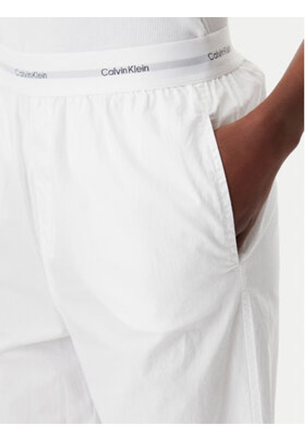 Calvin Klein Underwear Spodnie piżamowe LV00QS7410 Biały Regular Fit. Kolor: biały. Materiał: bawełna