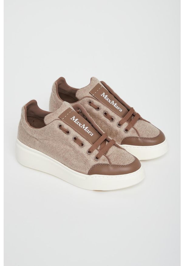 Max Mara Accessori - Sneakersy damskie z hydrofobowego kaszmiru Maxiws MAX MARA ACCESSORI. Materiał: kaszmir