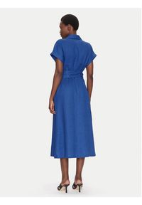 Luisa Spagnoli Sukienka koszulowa Patrono 542264 Niebieski Regular Fit. Kolor: niebieski. Materiał: len. Typ sukienki: koszulowe #3