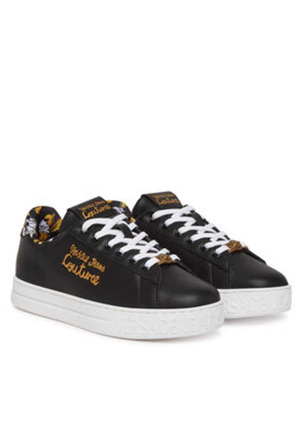 Versace Jeans Couture Sneakersy 78VA3SKL Czarny. Kolor: czarny. Materiał: skóra