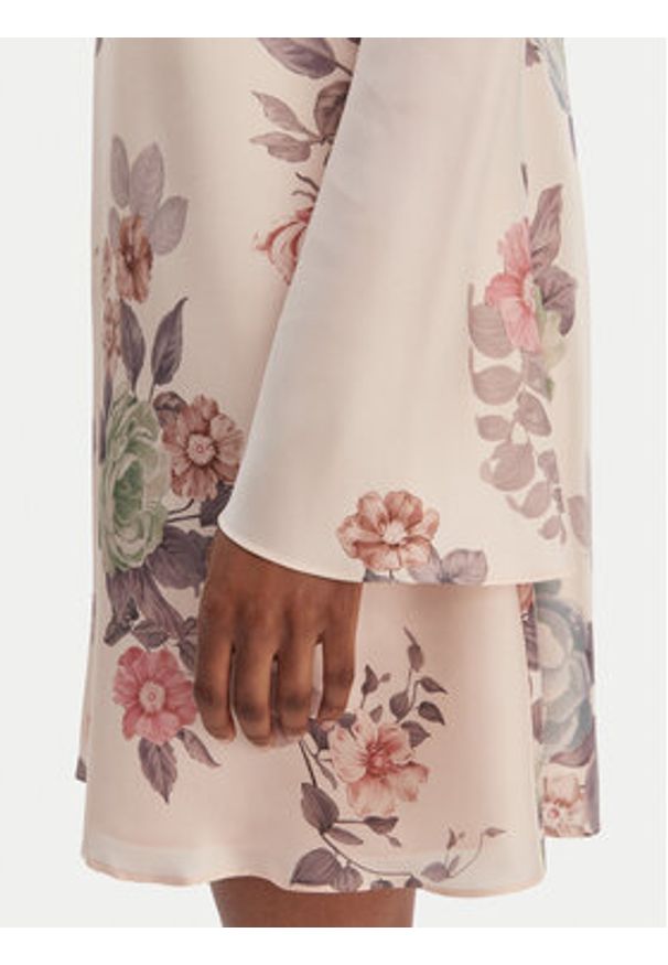 Marella Sukienka codzienna Samba 2613221171 Beżowy Regular Fit. Okazja: na co dzień. Kolor: beżowy. Materiał: jedwab. Typ sukienki: proste. Styl: casual