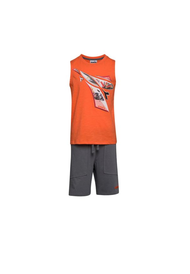 Diadora - Zestaw dziecięcy DIADORA JB. SET SL LOGO ELEMENTS. Okazja: na uczelnię. Kolor: czerwony. Materiał: dresówka