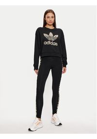 Adidas - adidas Bluza Leopard IW8480 Czarny Loose Fit. Kolor: czarny. Materiał: bawełna #4