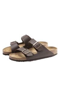 Klapki damskie Birkenstock Arizona BF. Kolor: szary. Materiał: materiał