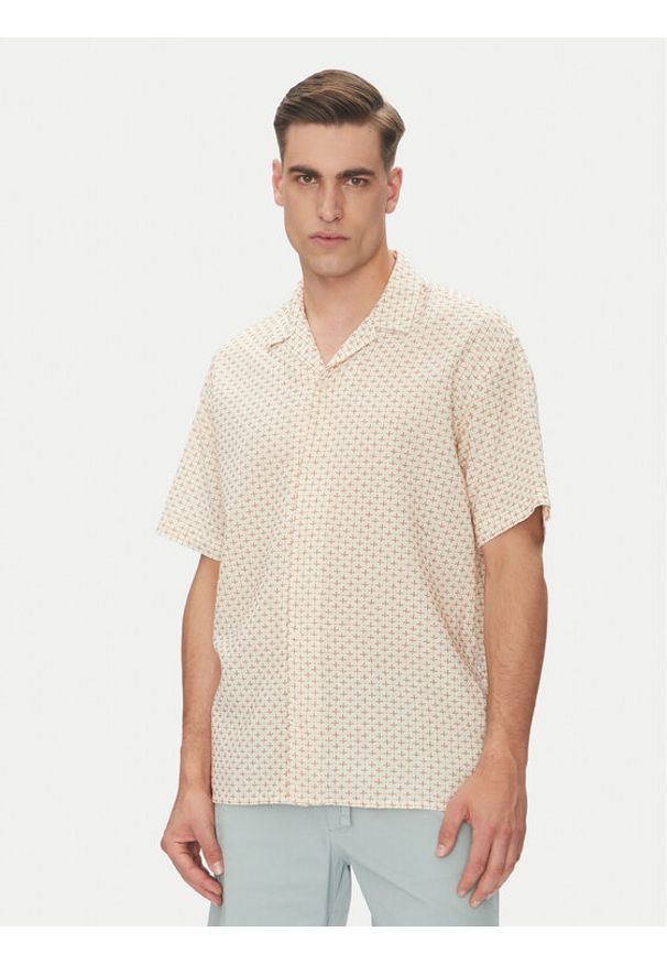 Jack & Jones - Jack&Jones Koszula Luke 12277185 Beżowy Relaxed Fit. Kolor: beżowy. Materiał: bawełna