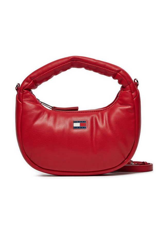 Tommy Jeans Torebka Tjw Pillow Mini Hobo AW0AW16976 Czerwony. Kolor: czerwony. Materiał: skórzane