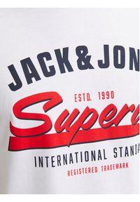 Jack & Jones - Jack&Jones T-Shirt Logo 12268267 Biały Standard Fit. Kolor: biały. Materiał: bawełna