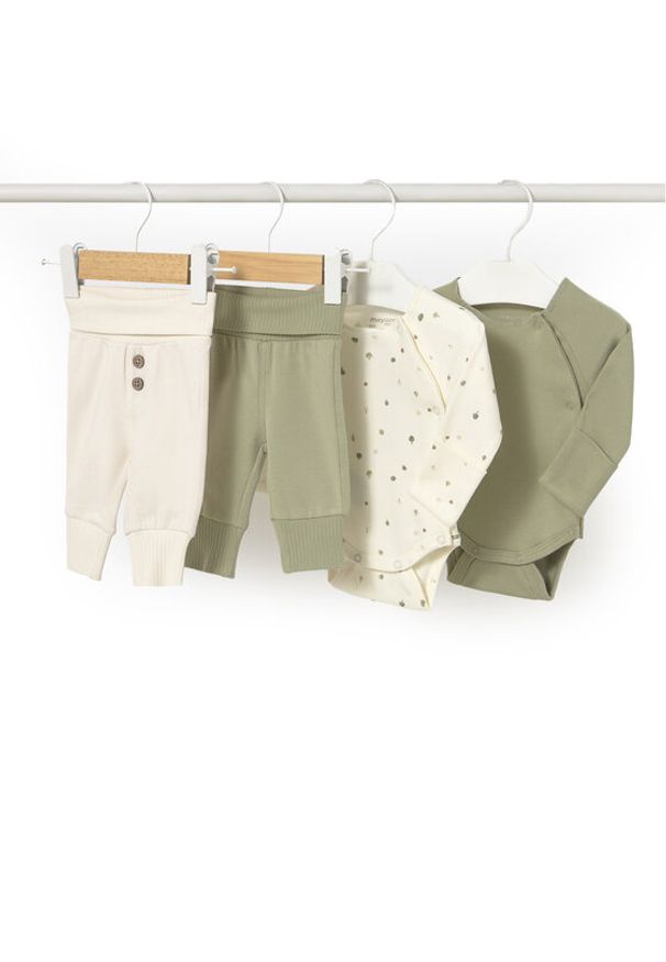 Mayoral Komplet dziecięcy 2638 Zielony Regular Fit. Kolor: zielony. Materiał: bawełna