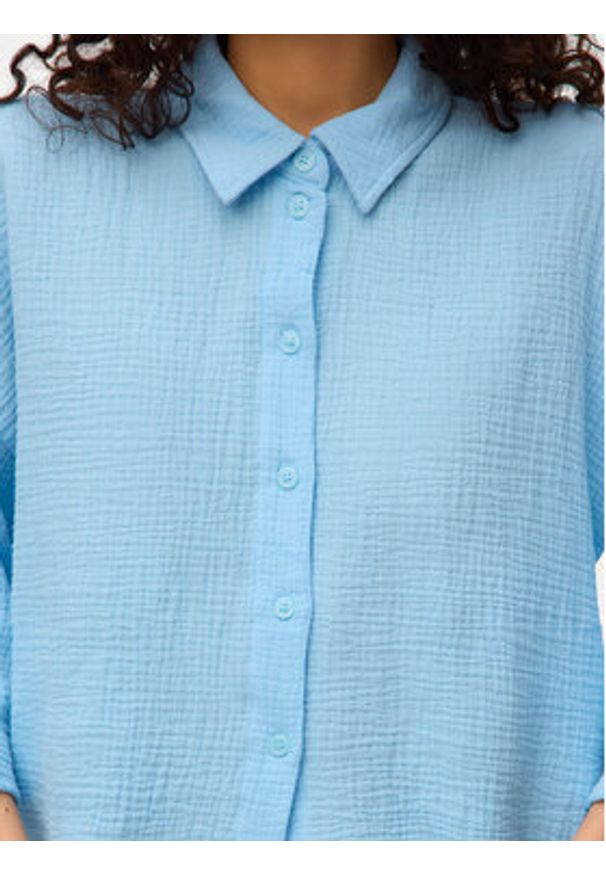 Vero Moda Koszula Natali 10279685 Niebieski Standard Fit. Kolor: niebieski. Materiał: bawełna