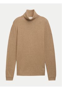 Tom Tailor Golf 1042456 Beżowy Regular Fit. Typ kołnierza: golf. Kolor: beżowy. Materiał: bawełna #4
