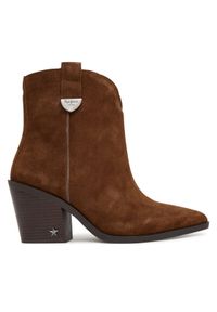 Pepe Jeans Kowbojki Gina City W PLS500013 Brązowy. Kolor: brązowy. Materiał: zamsz, skóra